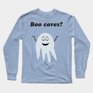 Boo cares halloween ghost Long Sleeve T-Shirt